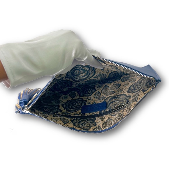 ❀ Carlos Santana Color Block Hand Bag Satchel Zipper Purse - Picture 2 of 5